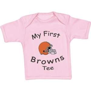   Cleveland Browns My First Infant T Shirt  Pink: Sports & Outdoors