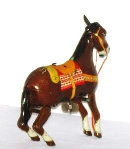 Vintage Haji Bucking Horse Key Wind Mechanical Toy  