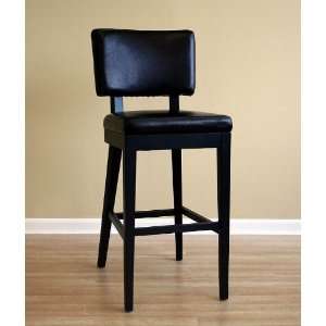   Contemporary Design Brown Full Leather 30H Bar Stool