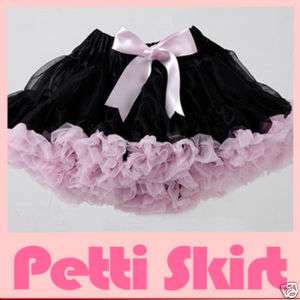 Custom Boutique PettiSkirt TuTu BLACK PINK X MAS Girls  