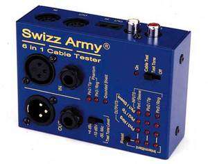 Ebtech Swizz Army 6 in 1 Cable Tester xlr rca 1/4 midi  