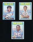 OILERS LOT 1972 TOPPS KEN HOUSTON GARLAND BOYETTE JOH