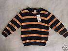NWT NEW GYMBOREE Boys V Neck Striped Cotton Sweater 4 4