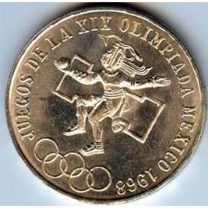  Mexico Silver Coin Commemorative 1968 Olympics KM479.1 