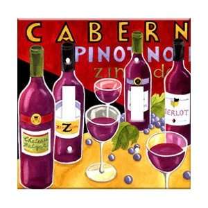  Switch Plate Cover Art Red Wines Wine / Drink themes S 