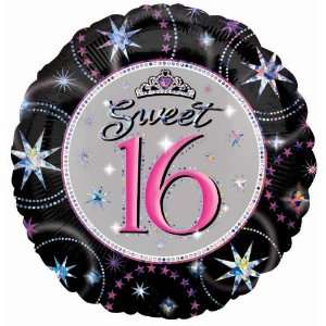  Sweet 16 Sparkle Prismatic Foil Balloon: Health & Personal 