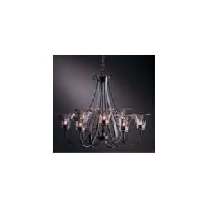 Hubbardton Forge 10 1458 10 L22 Sweeping Taper 9 Light Single Tier 