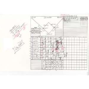 Suzyn Waldman Handwritten/Signed Scorecard Yankees at Athletics 6 12 