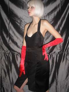 PATRICIA FIELD black backless fitted DIVA dress M.  