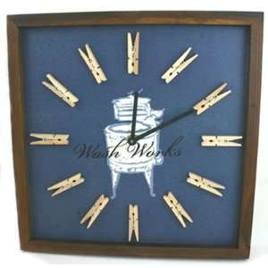 Laundry Room Clothespin Clock:  Home & Kitchen