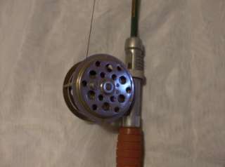 Vintage Bristol 3 Section Telescoping Steel Fishing Rod Pole Reel Fly 