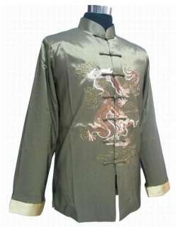 New Chinese Men Dragon Kung Fu Jacket/Coat Burgundy  