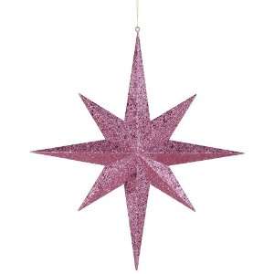  24 Cerise Glitter 8 Pt Star