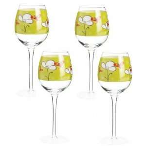  12 BUTTERFLY DANCE WINE GOBLETS