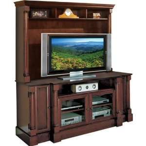    Kathy Ireland Mount View TV Console with Hutch: Furniture & Decor