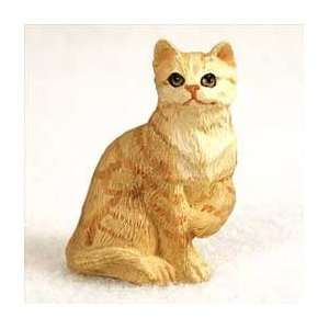  Orange Tabby Miniature Cat Figurine: Home & Kitchen