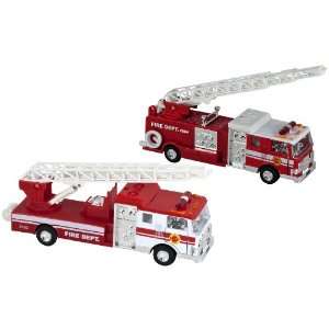    Lights & Sounds Fire Truck Pullbacks   Two Pack: Toys & Games