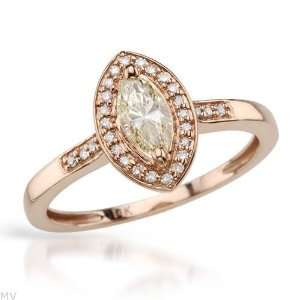   Super Clean Diamonds in 14K Rose Gold  Size 7 (Size 7): JewelryDays