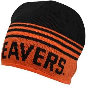  Oregon State Beavers Black Orange Rush Reversible Beanie 