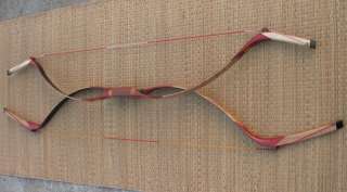 Archery Monglia LongBow 35 50# 59+Bow Bag+String+3xWooden arrows 