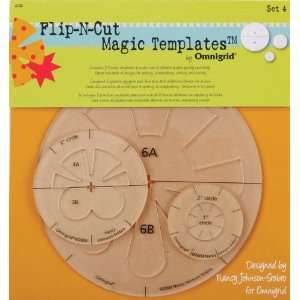   Inch Flip N Cut Magic Templates, Set 4 Arts, Crafts & Sewing