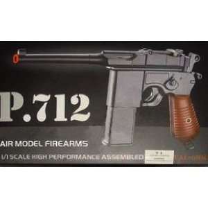 Full Metal Airsoft Pistol Mauser C96 Style Full Scale 1/1 P712:  