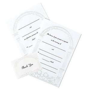  Embossed Pearl Arch Pre printed Wedding Dance Cards: Home 