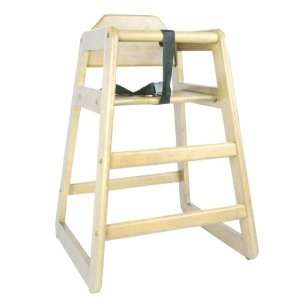  Restaurant Style Wooden Hi Chair Stackable with Natural 
