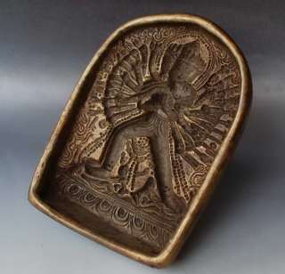    sitatapatra TSATSA Mold! old Tibet Buddhist Brass Amulet!  