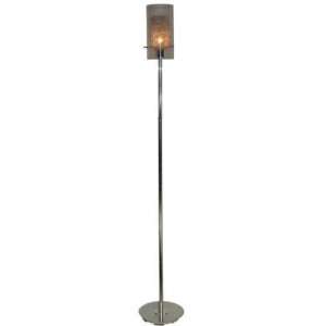  Caldwell Chrome With Clear Glass Floor Lamp: Home 