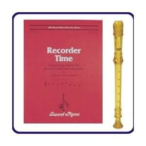    Yellow Cantos Recorder & Recorder Time Book: Musical Instruments
