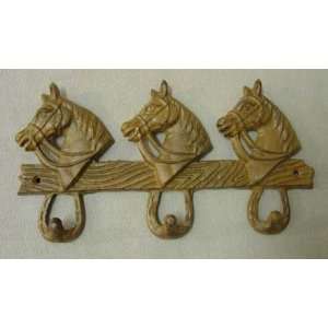 HORSE Western WALL HOOKS Rustic Iron Home Decor 