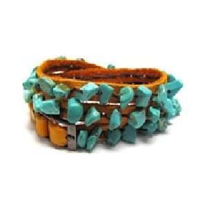  Wrap Around Turquoise and Suede Bracelet Beauty