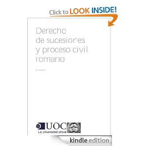Derecho de sucesiones y proceso civil romano (Spanish Edition 