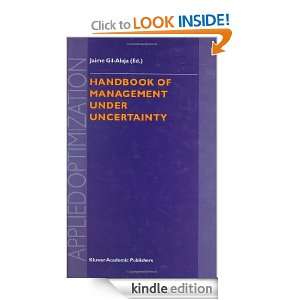   Management under Uncertainty (Applied Optimization) [Kindle Edition