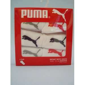   Puma Infant Baby Boys Runner Socks, 6 Pair, Size 12   24 Months: Baby