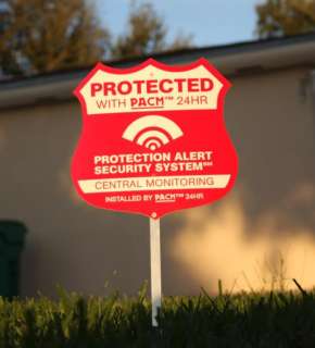 Security System Alarm Yard Sign & Post & 9 Alarm Decals  