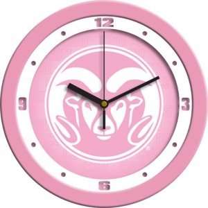 Colorado State Rams NCAA Wall Clock (Pink): Sports 