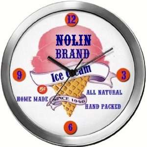 NOLIN 14 Inch Ice Cream Metal Clock Quartz Movement  