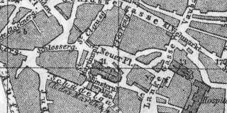 GERMANY: Colmar. H361. Antique City Map Plan. 1892  
