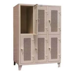 Stronghold 2 Tier Ventilated Personal Locker 36 X 24 X 78:  