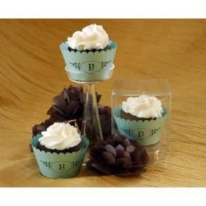  Customized Monogram Cupcake Wrappers (23 Colors): Kitchen 