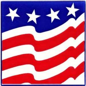 : POLITICAL AND PATRIOTIC GIFTS STARS AND STRIPES POL #6 CERAMIC WALL 