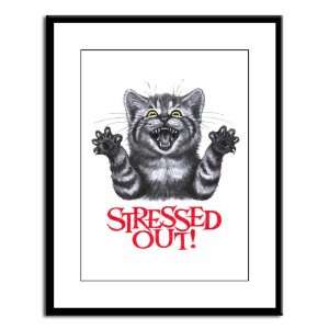  Large Framed Print Stressed Out Cat: Everything Else