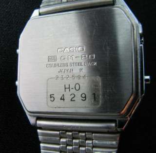 VINTAGE 1980s CASIO 165 GM 20 GAME 20 OLD STOCK STAINLESS STEEL BACK 
