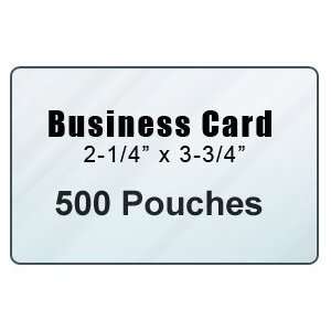  Business Card Size (2 1/4 x 3 3/4) Laminating Pouches 