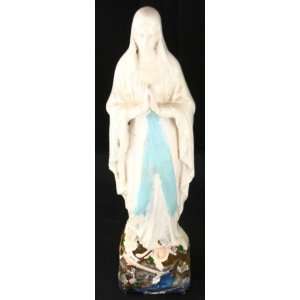 Vintage French Chalk Sculpture Madonna Mary Mother