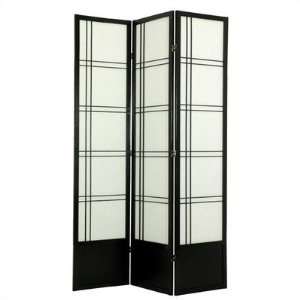  78 Double Cross Design Room Divider in Black Number of 