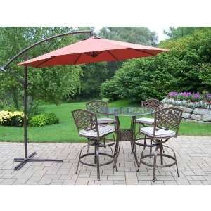   Bar Set with Cushions and Cantilever Umbrella: Patio, Lawn & Garden