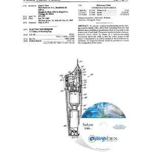  NEW Patent CD for ELECTRIC TOOTHBRUSH: Everything Else